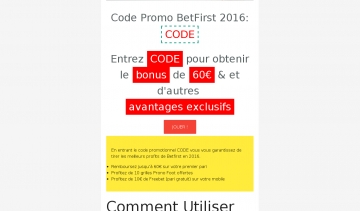 Promo-bet, obtenez votre code promotionnel en un instant