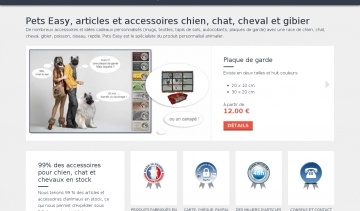 Boutique en ligne d'accessoires pour chiens et chats personnalisés