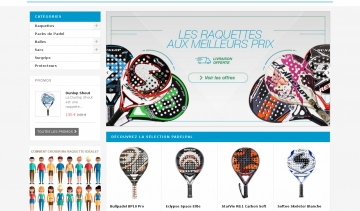 Padelpal, raquettes de padel à vendre.