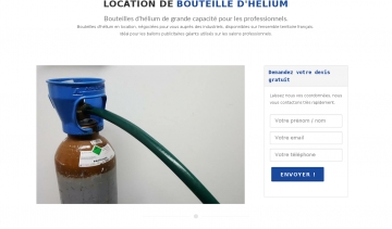 Location Hélium, service pour les professionnels