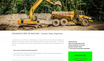 Bris de machine assurance, informations et services de courtage