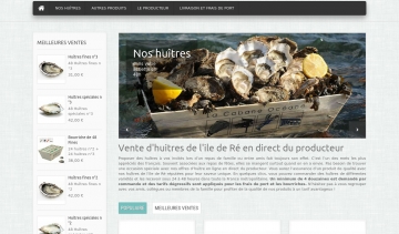 Huîtres d'île de Ré, boutique en ligne de vente d'huîtres 