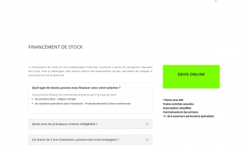 Financement de stock, plateforme de devis gratuits en ligne