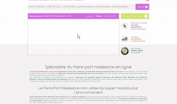 Le Faire-part Naissance, personnalisation en ligne de faire-part