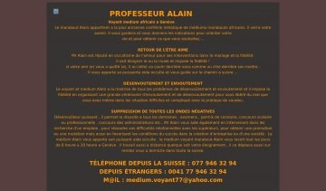 Le professeur Alain, votre meilleur marabout africain.