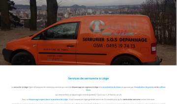 Serrurier pas cher à Liège, dépannage urgent: entreprise Open-All