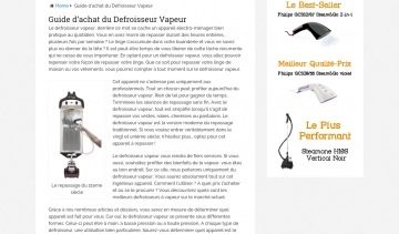 Defroisseur Vapeur, un appareil électroménager pratique