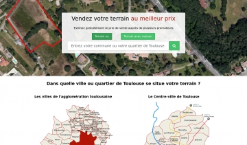 Vendre à un promoteur, plateforme d'estimation du prix d'un terrain