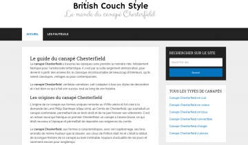 British Couch Style, toute l'information sur les canapés Chesterfield.