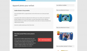 Appareil photo enfant, guide d'achat et comparatifs de prix