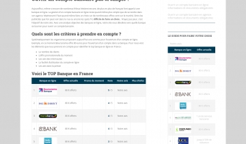 Ouvrircompte, comparateur objectif des banques en ligne en France
