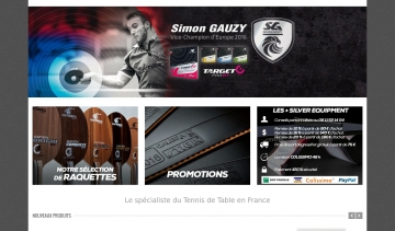 Silver Equipement, vente d'articles de tennis de table en ligne