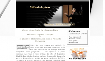 Methode Bernachon, apprenez progressivement à jouer au piano comme un professionnelLe piano est un instrument de musique difficile à maîtriser. Pour tout candidat à l’apprentissage du piano, il faudra de la volonté et de la détermination. Il faudra aussi 