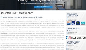 SOS Vitrier Lyon, votre entreprise de vitrerie à Lyon