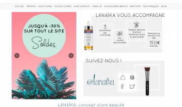 LANAÏKA, boutique en ligne de produits de beauté 