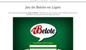Jeudebelote.fr: plateforme de jeu de belote en ligne