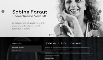 Sabine Faraut, comédienne professionnelle ayant une voix off