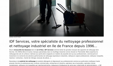 Idf-services.sarl, entreprise de matériels de nettoyage professionnel