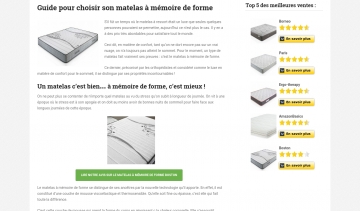 Leonicat, guide pour comparer les matelas à mémoire de forme