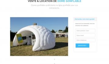 Dôme gonflable, location et vente des dômes gonflables