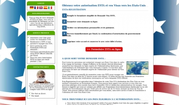 Esta-Registration, la page de demande en ligne d'un visa Esta