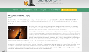 Bière Shop, guide d'achat des tireuses à bière