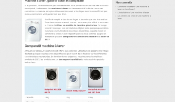 Lave-linge.net, le guide d'achat des meilleures machines à laver