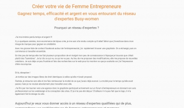 Busy-women, plateforme professionnelle pour les entrepreneures
