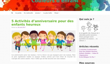 Couleurs d'Enfant, blog personnel de Lily