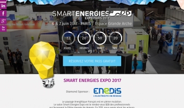 Smart Energies Expo 2017,  la  rencontre des principaux acteurs du secteur énergique français
