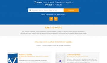 Annuaire AAL, annuaire en ligne des journaux d'annonces légales