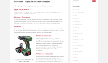 Guide Perceuse, toute l'information sur les perceuses