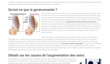 Gynecomastie-homme.com, site d'informations sur la gynécomastie 