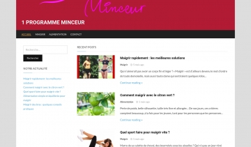 1 Programme Minceur, blog sur les régimes minceurs