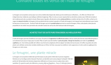 « Mon Fenugrec », site de promotion et de présentation des vertus du fenugrec