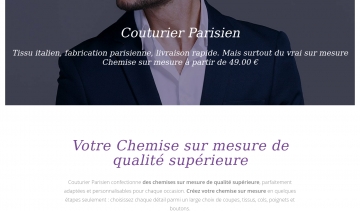 Couturier Parisien, votre chemise personnalisée en ligne