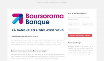 Parrainage Boursorama banque, parrain immédiat et certifié