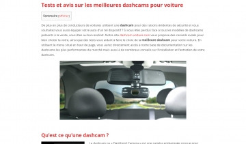 Dashcam-voiture, guide d'achat pour caméra embarquée