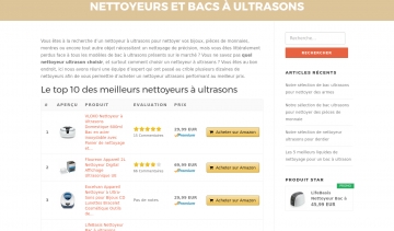 Trouvez toutes les informations pour acheter le meilleur nettoyeur à ultrason sur Nettoyeurultrason.fr