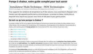 Infos Pompe Chaleur, guide web pour des achats moins chers