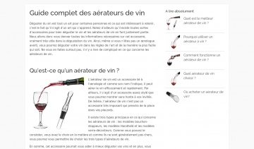 Aérateur de vin, guide complet sur l'aérateur de vin