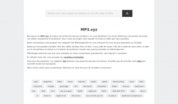 Mp3.xyz, convertisseur mp3 de vidéos YouTube 